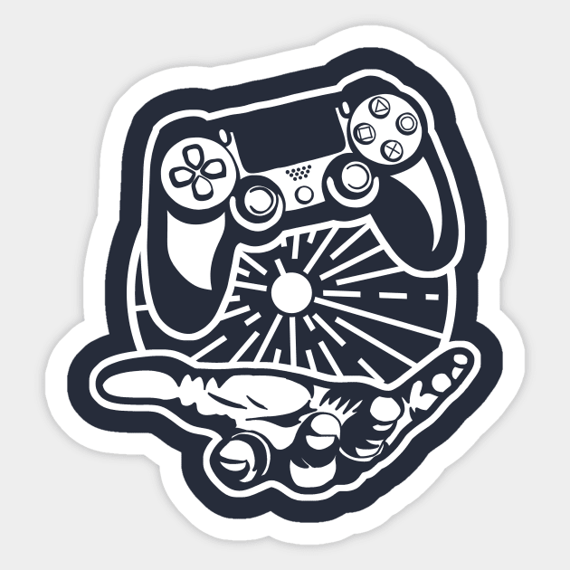 Gamer Holding Controller Sticker by Agletology